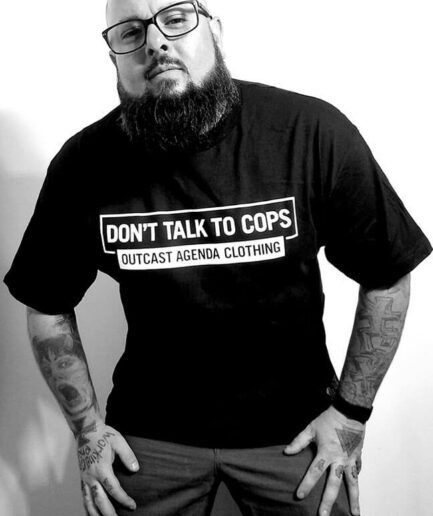 don't talk to cops black t shirt, tee Outcast Agenda Clothing, Know your rights